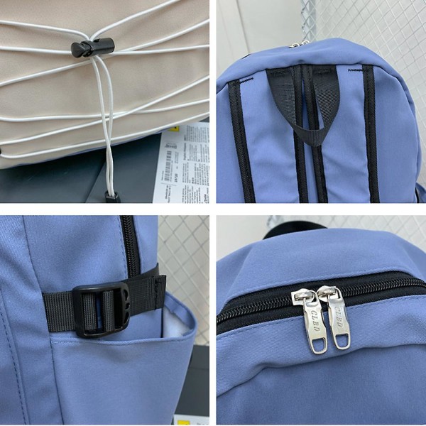 Ryggsekk for ungdomsskoleelever, utendørs reise, datamaskin, fritid Light blue