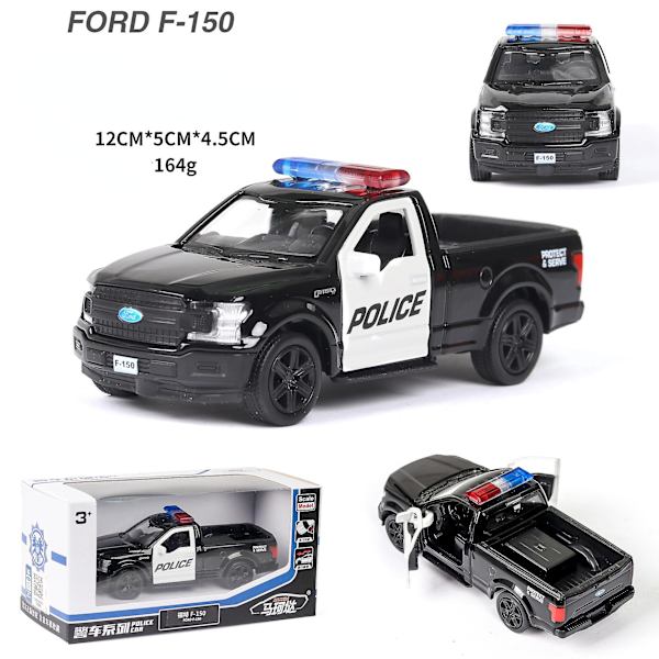 1:36 Amerikansk polisbil modellbil legering bilmodell barnleksaker Ford
