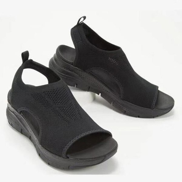 Tjocka sulor strandsandaler för kvinnor mjuka och breda sandaler med läderöverdel för shopping körning promenader Pink 37