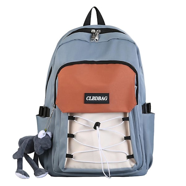 Ryggsekk for ungdomsskoleelever, utendørs reise, datamaskin, fritid Light blue