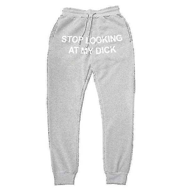 Letter Casual Casual Byxor För Män Och Kvinnor String Lös Hög Midja Sportbyxor 2gray M