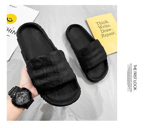 Sandaalit Liukumäet Platform Rantasandaalit Unisex-sandaalit Blcak 40-41