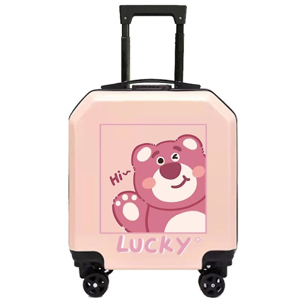 Uusi Kiipeilylaatikko Sarjakuva Pieni Hirviö Yleispyöräinen Matkalaukku On Söpö Matkalaukku Lapsille Ja Aikuisille. Pink 18 inches