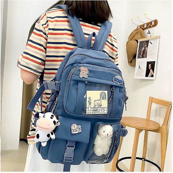 Skolväska för barn, söt vattentät ryggsäck barn skolväskor, nylon bokväska casual pack, skolryggsäck set med pennfodral, utomhusresor Scho