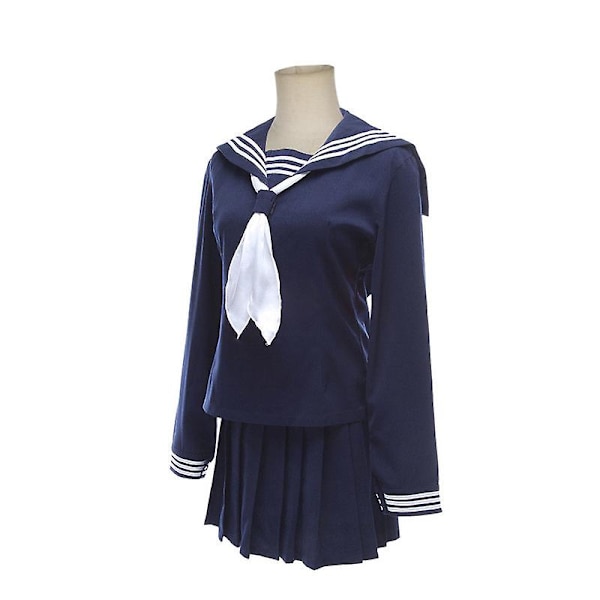 Drage & Tiger Cosplay Navy Jk Sailor Suit Plisseret Nederdel Cosplay Kostume M