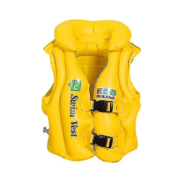 Uppblåsbar flytväst för barn, simträning Yellow 60-110cm