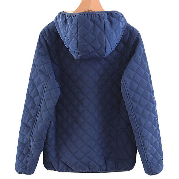 Dam Huva Fleecefodrad Jacka Hoodie Navy Blue M