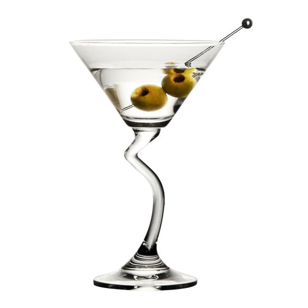 Spiral Cocktailglass Revolverende Martini Kreativ Lang Hale Cocktail Sugerør Vinglass For Bar A Folded Martini Cup