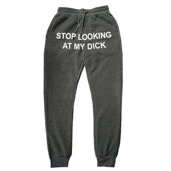 Letter Casual Casual Byxor För Män Och Kvinnor String Lös Hög Midja Sportbyxor 2gray M