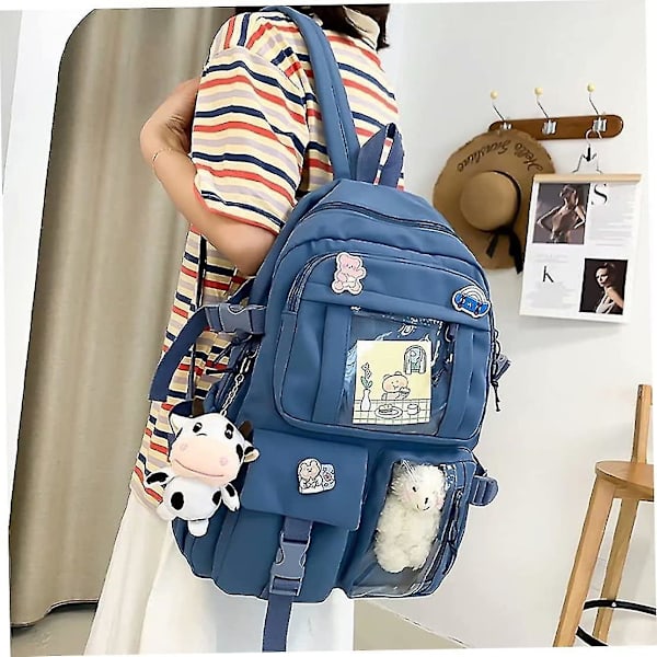 Skolväska för barn, söt vattentät ryggsäck barn skolväskor, nylon bokväska casual pack, skolryggsäck set med pennfodral, utomhusresor Scho