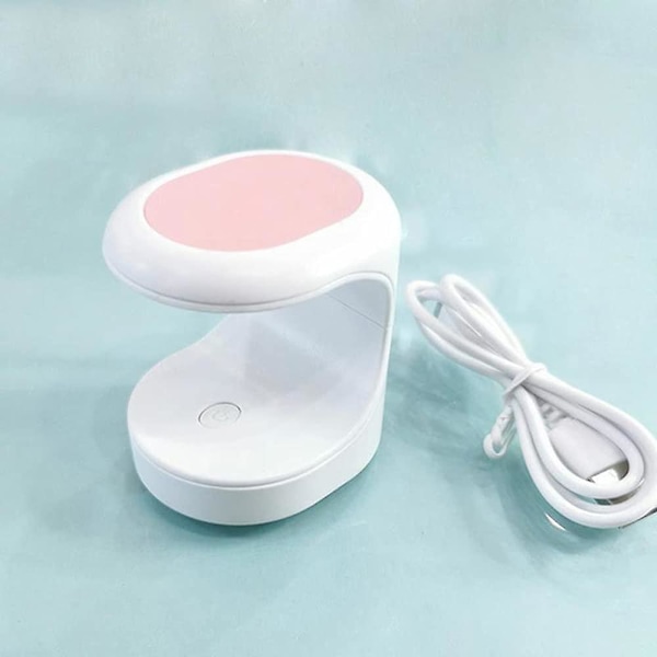 Mini Nagel Torkare Enkel Finger UV LED Lampa För Naglar USB Portabel Hemmabruk Pink