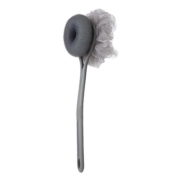 Selänpesin suihkuun pitkällä varrella, suihkuvartaloharja harjaksilla ja pesusienellä Gray