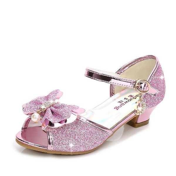 5 Väriä Lasten Prinsessa Sandaalit Lasten Tyttöjen Juhlakengät Korkokengät Mekko Kengät Rusetti Kulta Pinkki Sininen Hopea Kengät Tytöille Pink 26