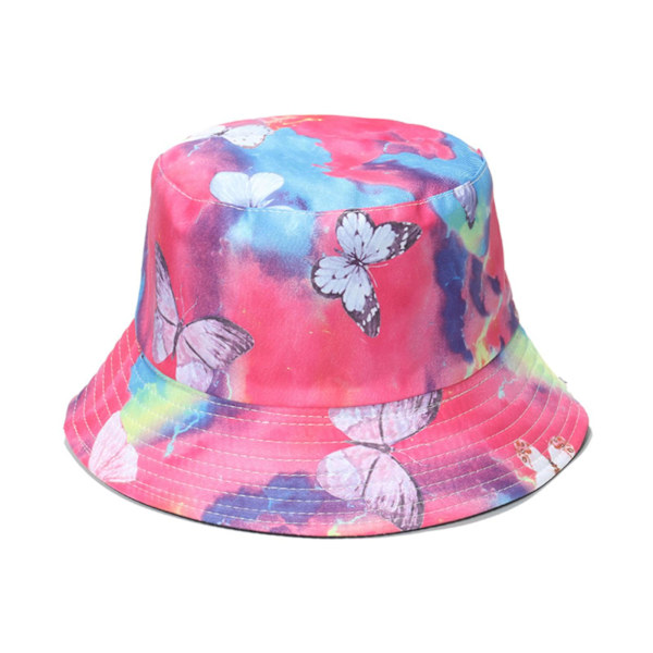 3D Hopfällbar Bucket Hat med Bred Brätte, Solhatt med Färgtryck, Lättvikt A A 56 58cm