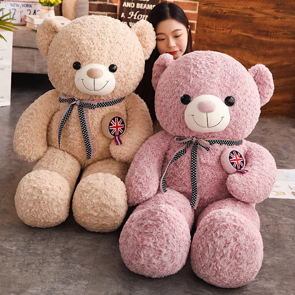 Mjukisdjur teddybjörn krambjörn docka leende björn docka brown 100cm