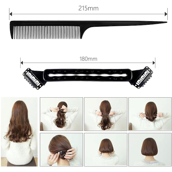 Hårstylingtillbehör, 28 st Hårstylingtillbehör Kit Mode Elastics Clip Frisör Boudin Roller Curlers Magic Bun Clip Braid Twist Hår