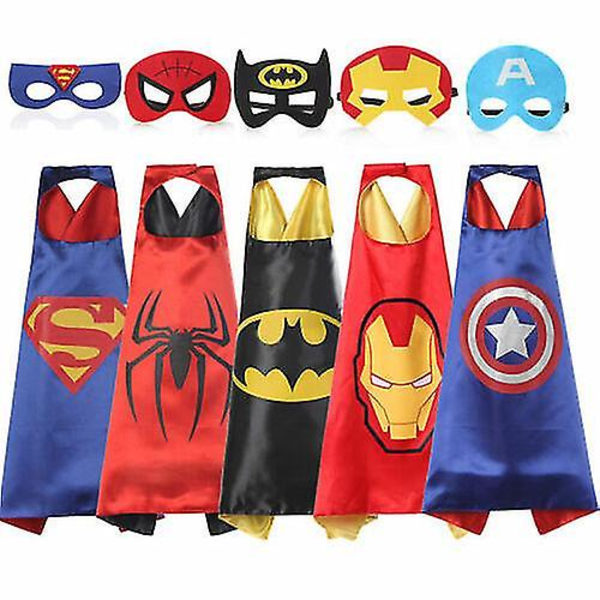Barn Pojke Marvel Superhjälte Cosplay Superman Dc Kappa Mantel Med Ögonmask Party Föreställning Kostym Gåva The Flash
