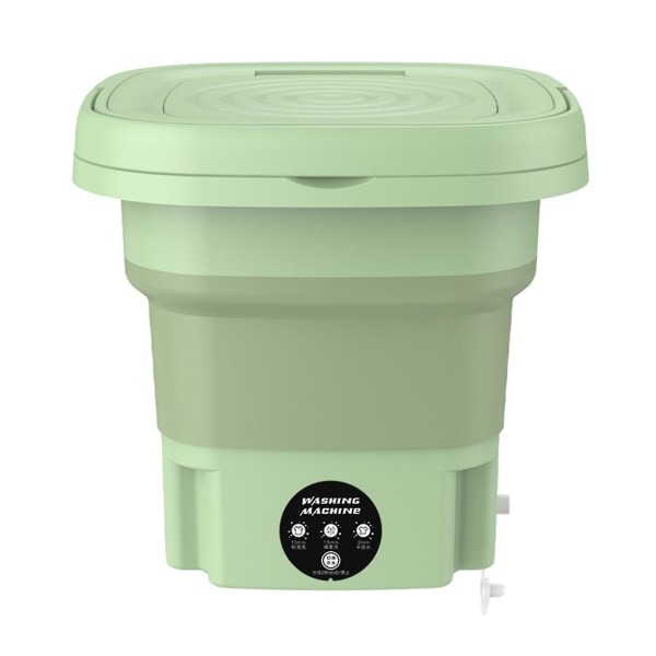 Foldbar Vaskemaskine Undertøj Sokker Vaskemaskine Bærbar Multifunktionel Tøjvasker Grass Green US plug