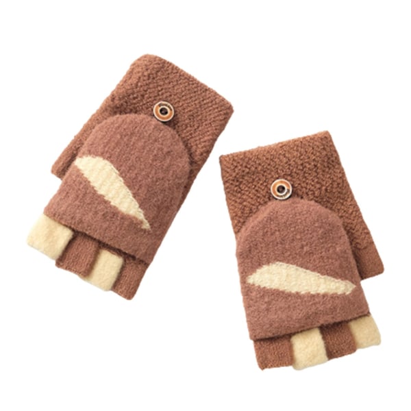 Fusk Cashmere Vuxenhandskar Andningsbar Akryl Stöd Skrivdesign För Kallt Väder Utomhus Skidåkning Och Cykling Caramel