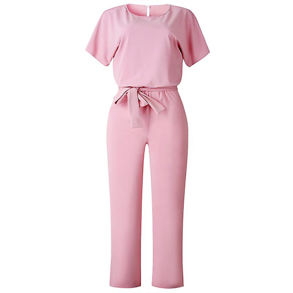Dame Jumpsuit Casual Bred Ben Dame Aftenfest Lang Playsuit Pink S