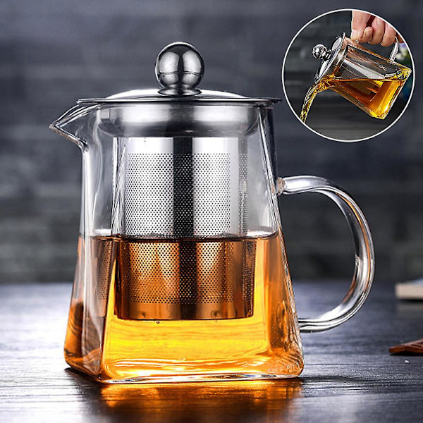 Glas Tekande Sæt Varmebestandig Eksplosionssikker Tekande Til Kaffebrygning 450ml