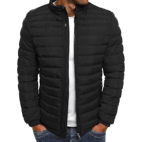 Lättvikts Bubbeljacka Vadderad Vinterjacka Herr H Black XL