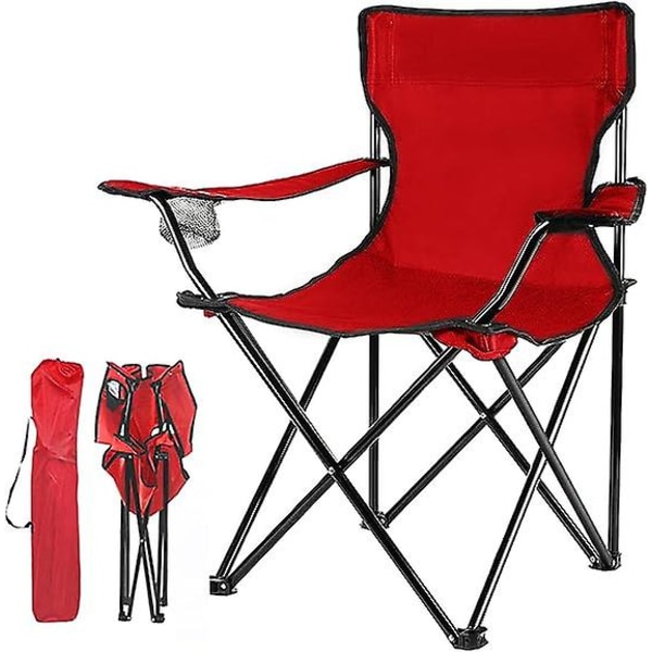 Udendørs Klapstole Camping Bærbare Borde Og Stole Campingudstyr Lænestole Bærbare Fiskestole Klapstole Strandstole red