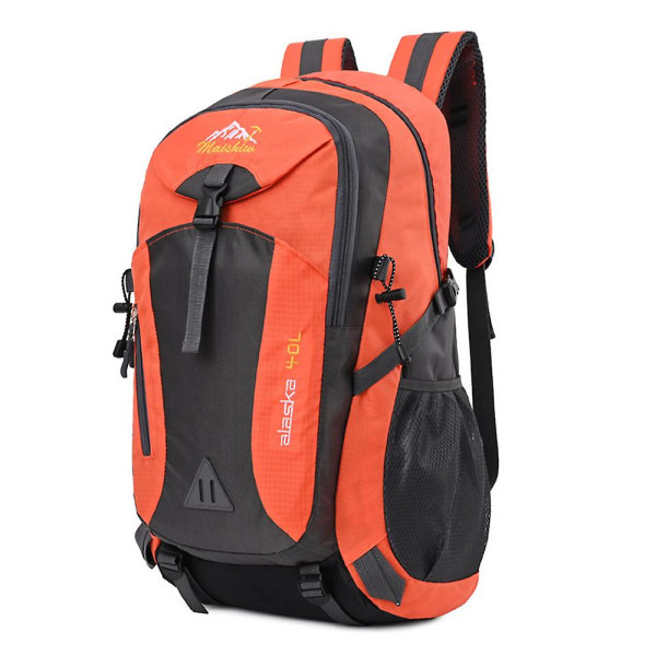 Unisex ryggsäck med stor kapacitet Casual Utomhusresor Camping Vandring Promenad Ryggsäck USB -laddningsport Orange
