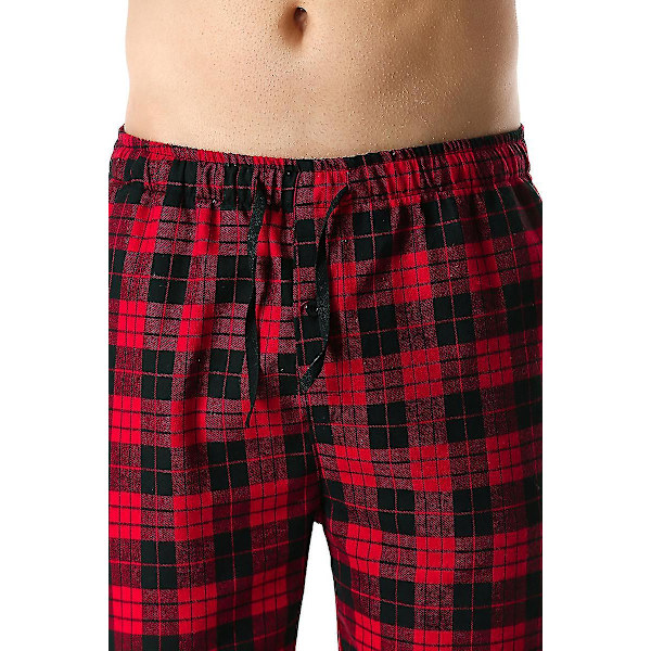 Miesten puuvillaiset kudotut pyjamahousut, ruudulliset kevyet olohousut COLOR 5 M