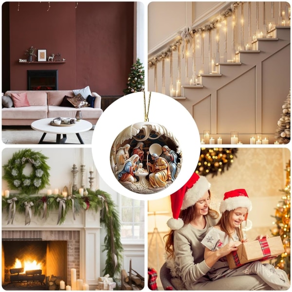Akryl julekrybbehæng 1