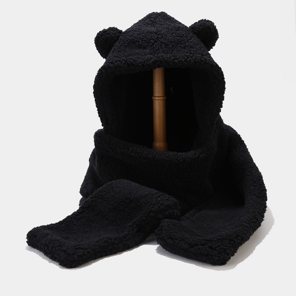 Bear Ørebeskyttelse integrert lue og skjerf brun