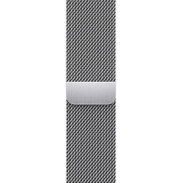 Apple sølv rustfritt stål milanese loop for 38mm 40mm 41mm klokker