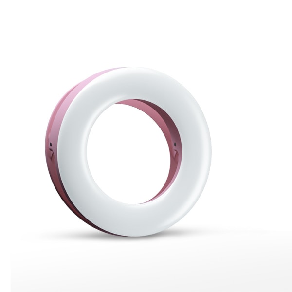 Selfie Ring Light, Clip-on Ring Light med 40 lysdioder (rosa)