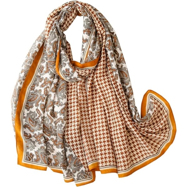 Halsdukar Sjalar for kvinner Kändisstil Färgglad multifunksjonell halsduk som passer alle anledninger 1 følelse av bomull og linne 90*180 cm