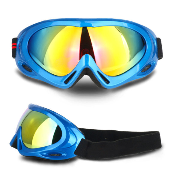 Professionel skibriller UV400 Protection Snow Bike, blå