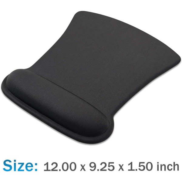 Gel mouse pad with wrist rest 12.0×9.25×1.50 inches