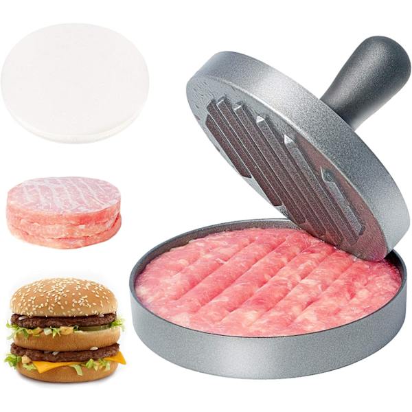 Burgerpresse i rustfrit stål i fødevarekvalitet, 12 cm