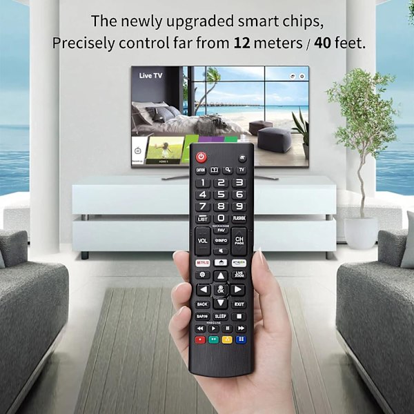 Universell fjernkontroll for LG Smart TV, LCD, LED, 3D, HDTV, AKB75095308, AKB75095307, AKB73715601, kompatibel med alle LG-fjernkontroller