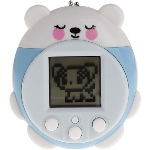 Mini elektroniset lemmikkieläinten lelut 2 in One Virtual Cyber Pet Toy-blue