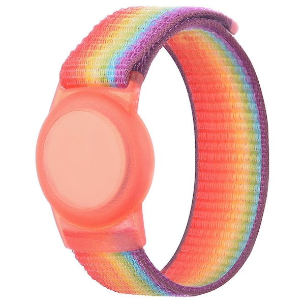 Apple Airtag Strap Kids Anti-Lost armbåndsdeksel, regnbuefarger
