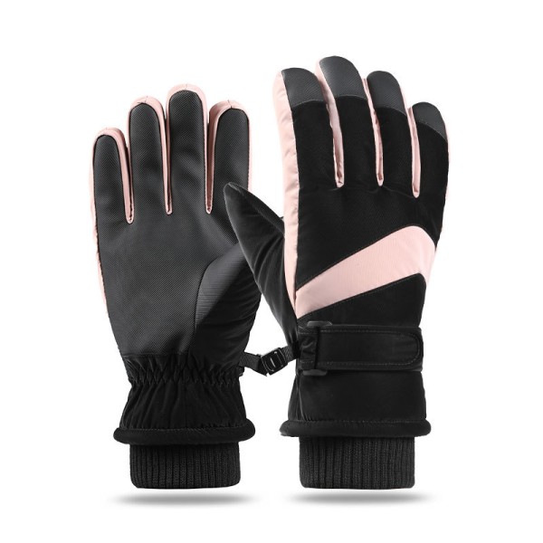 Winter Ski Snow Handskar, varma händer, korrekt mönster, svart