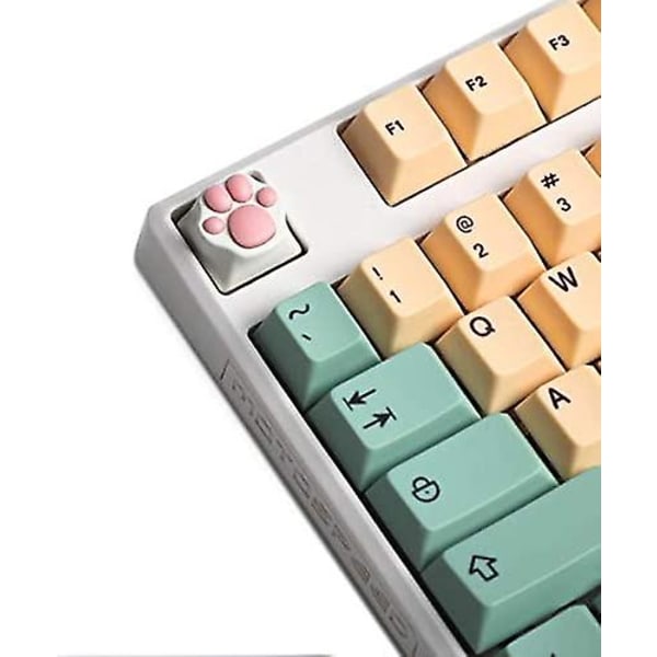 Metall Tastaturknapp Katteklo Kattepote Nyhet Tastaturknapper For Cherry Mx Mekanisk Tastatur (Hvit Base Rosa Klo)