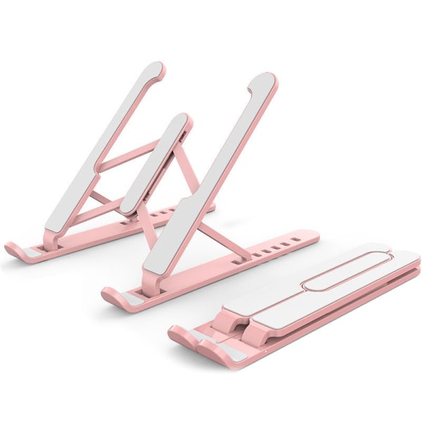 Bærbar computerstativ til skrivebord, kompatibel med 10-15,6\" (Pink, 1 stk.)