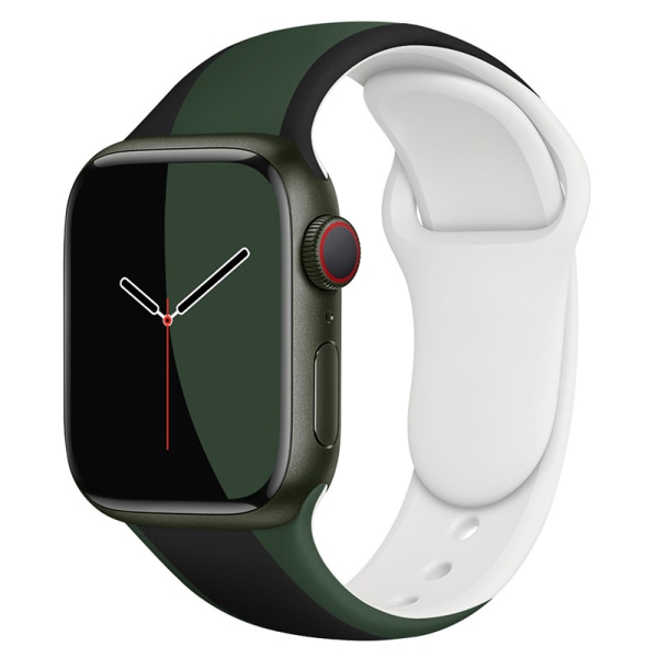Designet for Apple Watch Band 38mm 40mm 41mm (svart/grønn)