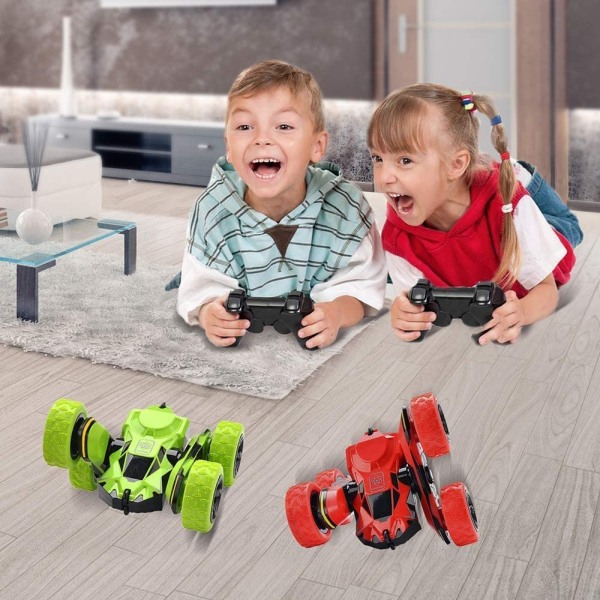 RC-auto 360 asteen pyörivä kauko-ohjattava auto pojille vihreä