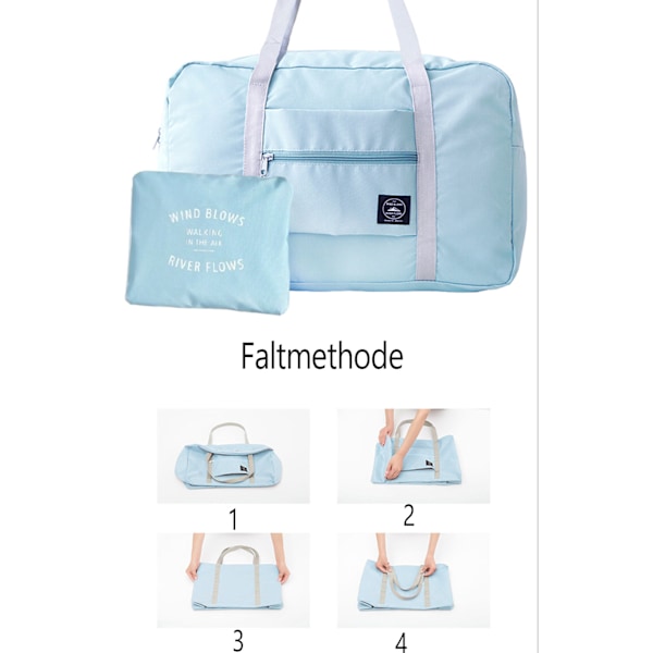 Kompakt handbagage för flygresor, hopfällbar och vattenavvisande