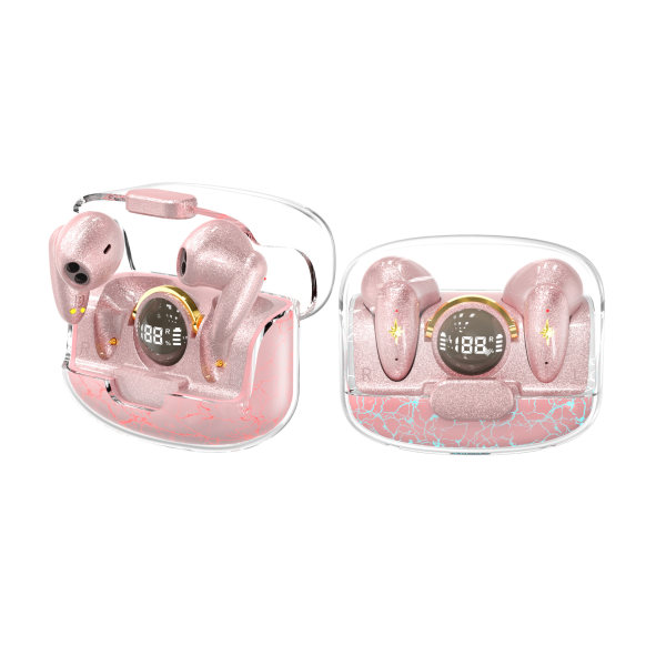 Trådløs Binaural TWS Gaming Bluetooth Headset - Lav latenstid pink