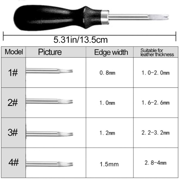 Læderkantværktøj-Læderkantskærer til gør-det-selv-læderhåndværk-0,8 mm#2
