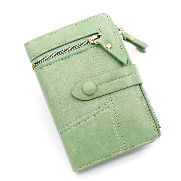 Dame lommebøker Små lommebøker Glidelås lommebøker kortholdere (grønn)