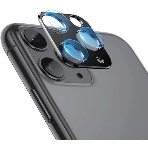 C4U? iPhone 11 Pro Max Kamera linsbeskyttelse i glass med ram